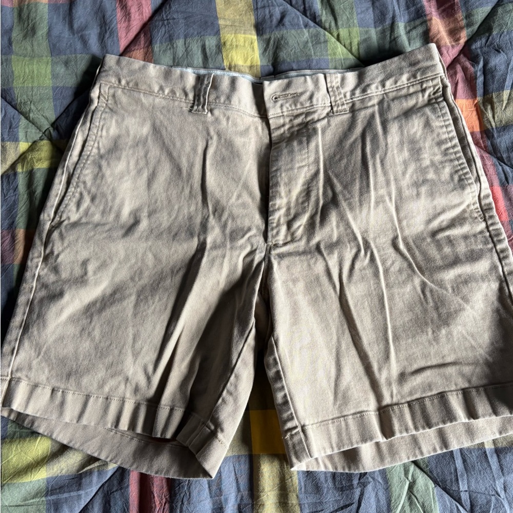 J. Crew Tan Flat Front Shorts Casual Style